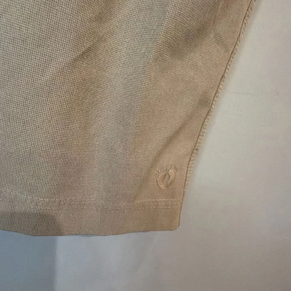 Hang Ten Men’s Size 32 Beige Hybrid Chino Board Shorts Zip Pocket #1100